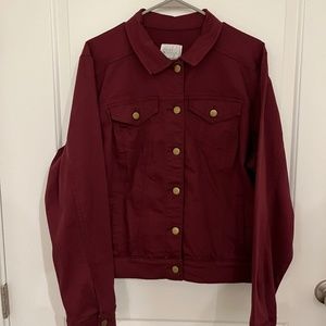 Market & Spruce Burgundy Sterling Denim Jacket
